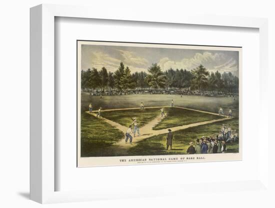 Grand Match for the Championship at the Elysian Fields Hoboken New Jersey-Currier & Ives-Framed Photographic Print