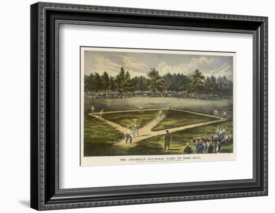 Grand Match for the Championship at the Elysian Fields Hoboken New Jersey-Currier & Ives-Framed Photographic Print