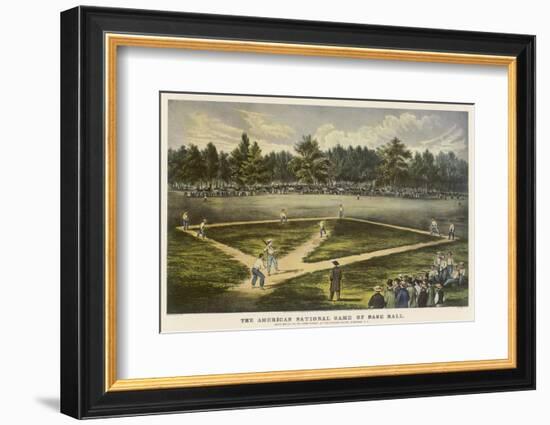 Grand Match for the Championship at the Elysian Fields Hoboken New Jersey-Currier & Ives-Framed Photographic Print