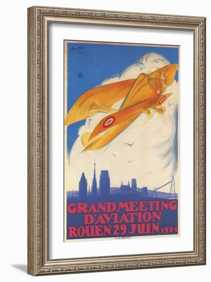 Grand Meeting Of Aviation-Marcel Vertes-Framed Art Print