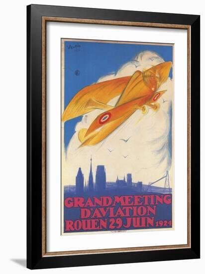 Grand Meeting Of Aviation-Marcel Vertes-Framed Art Print