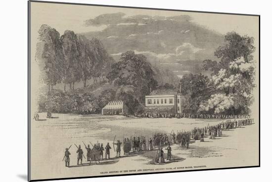 Grand Meeting of the Devon and Cornwall Archery Clubs, at Bitton Manor, Teignmouth-null-Mounted Giclee Print