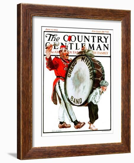 "Grand Military Band," Country Gentleman Cover, June 23, 1923-Angus MacDonall-Framed Giclee Print