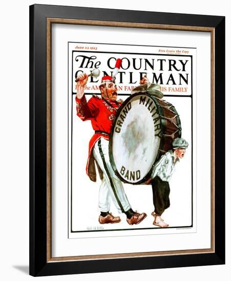 "Grand Military Band," Country Gentleman Cover, June 23, 1923-Angus MacDonall-Framed Giclee Print