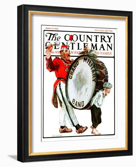 "Grand Military Band," Country Gentleman Cover, June 23, 1923-Angus MacDonall-Framed Giclee Print