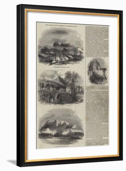 Grand Military Display, Storming of Carisbrooke Castle-null-Framed Giclee Print