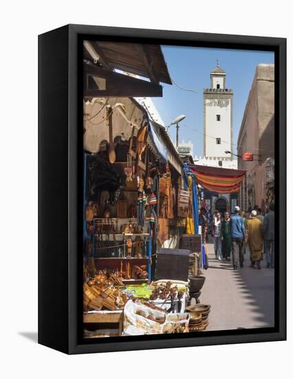 Grand Mosque and Street Scene in the Medina, Essaouira, Morocco, North Africa, Africa-Charles Bowman-Framed Premier Image Canvas