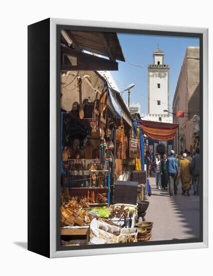 Grand Mosque and Street Scene in the Medina, Essaouira, Morocco, North Africa, Africa-Charles Bowman-Framed Premier Image Canvas