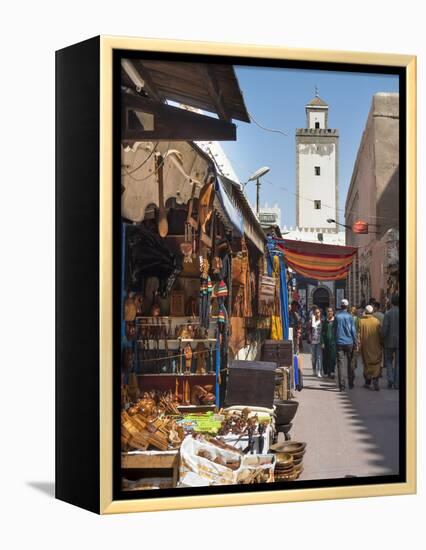 Grand Mosque and Street Scene in the Medina, Essaouira, Morocco, North Africa, Africa-Charles Bowman-Framed Premier Image Canvas