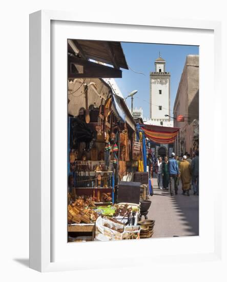 Grand Mosque and Street Scene in the Medina, Essaouira, Morocco, North Africa, Africa-Charles Bowman-Framed Photographic Print