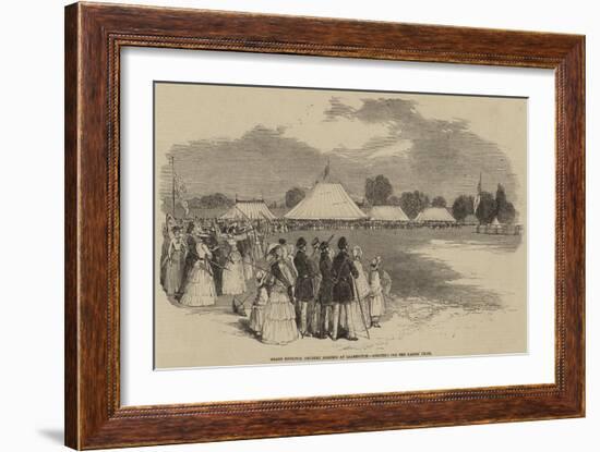 Grand National Archery Meeting at Leamington, Shooting for the Ladies' Prize-null-Framed Giclee Print