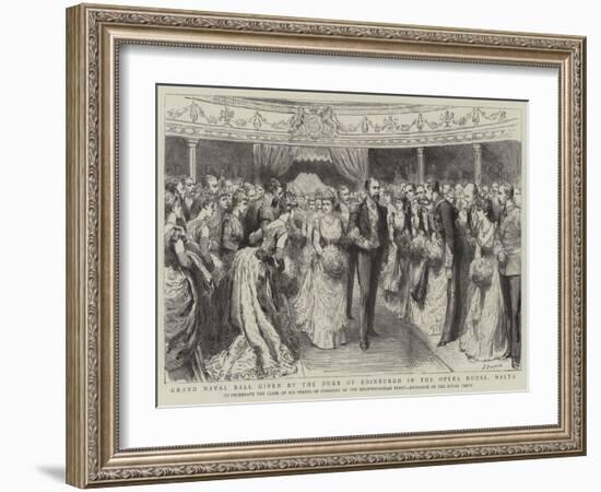 Grand Naval Ball Given by the Duke of Edinburgh in the Opera House-Godefroy Durand-Framed Giclee Print