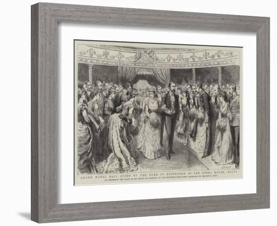 Grand Naval Ball Given by the Duke of Edinburgh in the Opera House-Godefroy Durand-Framed Giclee Print