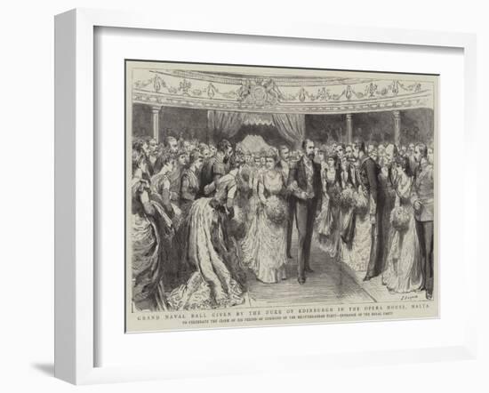 Grand Naval Ball Given by the Duke of Edinburgh in the Opera House-Godefroy Durand-Framed Giclee Print