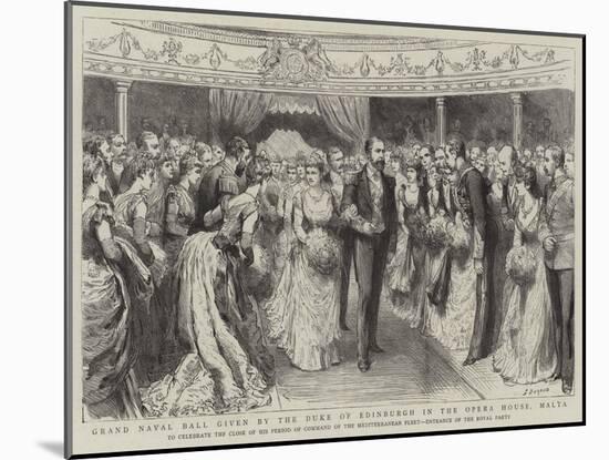 Grand Naval Ball Given by the Duke of Edinburgh in the Opera House-Godefroy Durand-Mounted Giclee Print