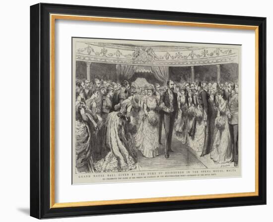 Grand Naval Ball Given by the Duke of Edinburgh in the Opera House-Godefroy Durand-Framed Giclee Print