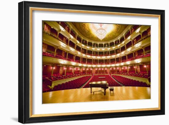 "Grand Old Lady of Broad Street," a 1857 built Opera stage with Grand Piano at the Opera Company...-null-Framed Photographic Print