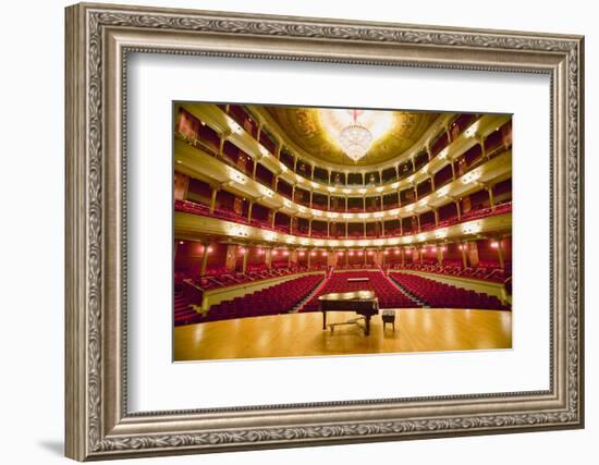 "Grand Old Lady of Broad Street," a 1857 built Opera stage with Grand Piano at the Opera Company...-null-Framed Photographic Print