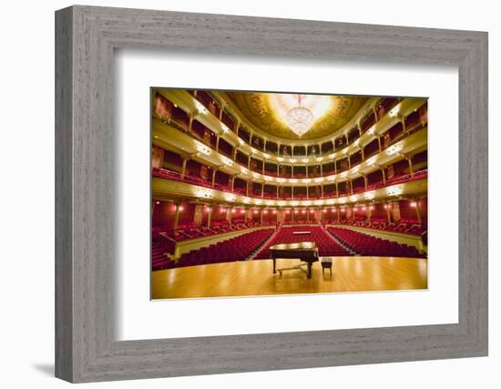 "Grand Old Lady of Broad Street," a 1857 built Opera stage with Grand Piano at the Opera Company...-null-Framed Photographic Print