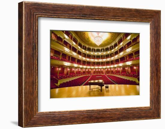 "Grand Old Lady of Broad Street," a 1857 built Opera stage with Grand Piano at the Opera Company...-null-Framed Photographic Print