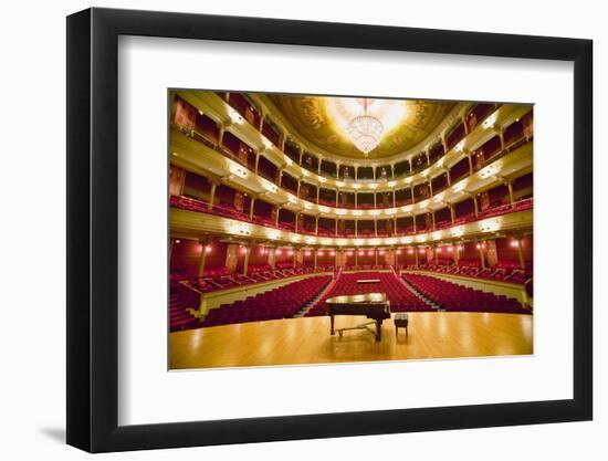 "Grand Old Lady of Broad Street," a 1857 built Opera stage with Grand Piano at the Opera Company...-null-Framed Photographic Print