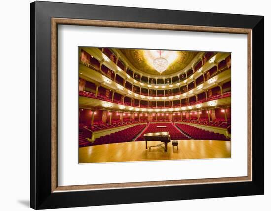 "Grand Old Lady of Broad Street," a 1857 built Opera stage with Grand Piano at the Opera Company...-null-Framed Photographic Print