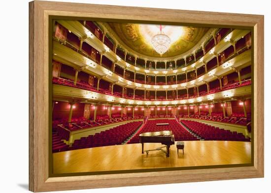 "Grand Old Lady of Broad Street," a 1857 built Opera stage with Grand Piano at the Opera Company...-null-Framed Premier Image Canvas