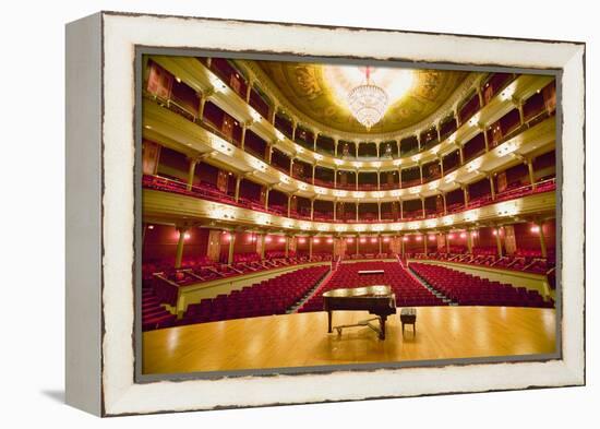 "Grand Old Lady of Broad Street," a 1857 built Opera stage with Grand Piano at the Opera Company...-null-Framed Premier Image Canvas