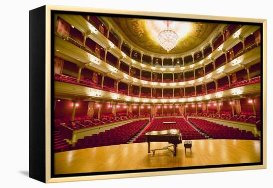 "Grand Old Lady of Broad Street," a 1857 built Opera stage with Grand Piano at the Opera Company...-null-Framed Premier Image Canvas