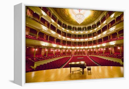 "Grand Old Lady of Broad Street," a 1857 built Opera stage with Grand Piano at the Opera Company...-null-Framed Premier Image Canvas