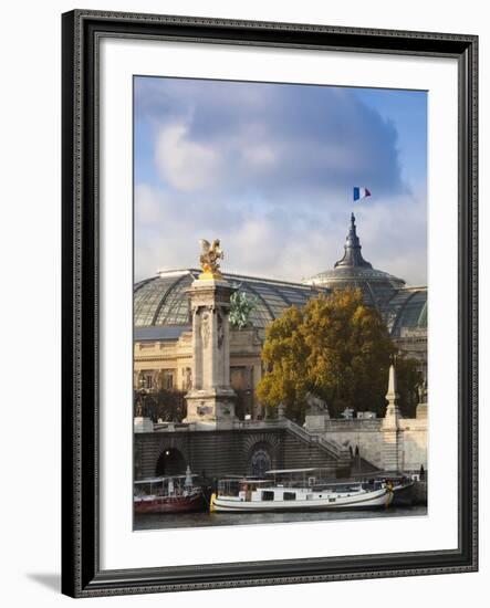 Grand Palais and Pont Alexandre Iii Bridge, Paris, France-Walter Bibikow-Framed Photographic Print