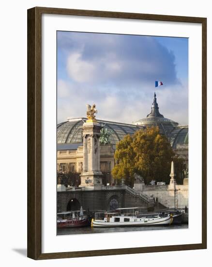 Grand Palais and Pont Alexandre Iii Bridge, Paris, France-Walter Bibikow-Framed Photographic Print