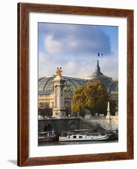 Grand Palais and Pont Alexandre Iii Bridge, Paris, France-Walter Bibikow-Framed Photographic Print