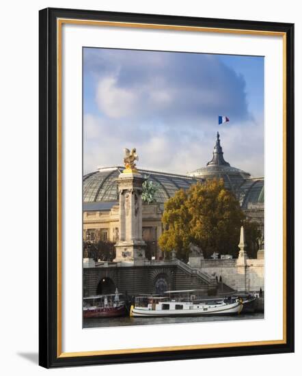 Grand Palais and Pont Alexandre Iii Bridge, Paris, France-Walter Bibikow-Framed Photographic Print