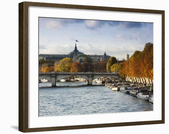 Grand Palais and Seine River, Paris, France-Walter Bibikow-Framed Photographic Print