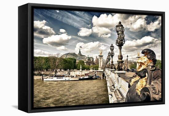 Grand Palais and The Seine River - Paris - France-Philippe Hugonnard-Framed Premier Image Canvas