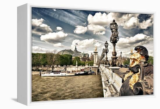 Grand Palais and The Seine River - Paris - France-Philippe Hugonnard-Framed Premier Image Canvas