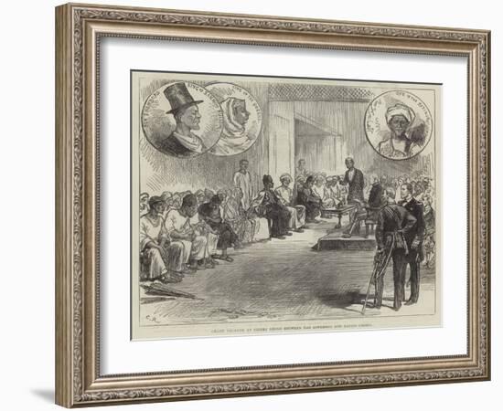 Grand Palaver at Sierra Leone Between the Governor and Native Chiefs-Charles Robinson-Framed Giclee Print