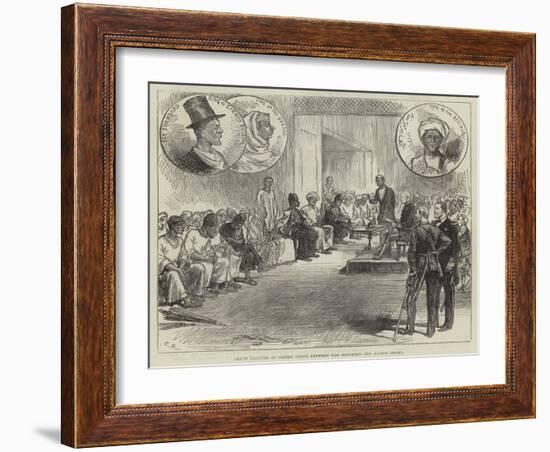 Grand Palaver at Sierra Leone Between the Governor and Native Chiefs-Charles Robinson-Framed Giclee Print