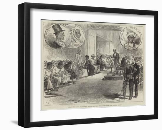 Grand Palaver at Sierra Leone Between the Governor and Native Chiefs-Charles Robinson-Framed Giclee Print