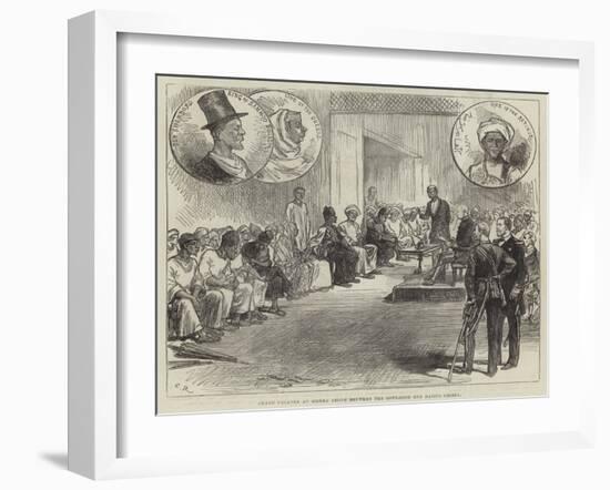 Grand Palaver at Sierra Leone Between the Governor and Native Chiefs-Charles Robinson-Framed Giclee Print