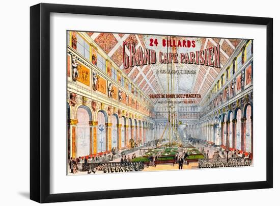 Grand Paris Billiard Hall & Café-null-Framed Art Print