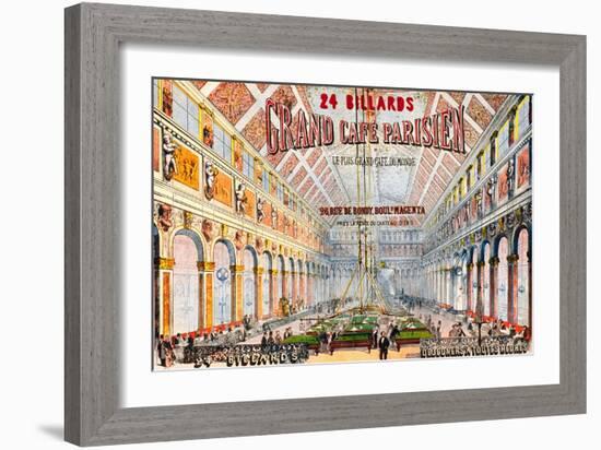 Grand Paris Billiard Hall & Café-null-Framed Premium Giclee Print