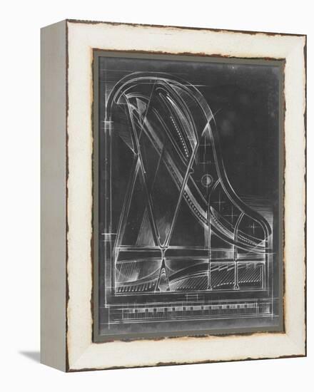 Grand Piano Diagram-Ethan Harper-Framed Stretched Canvas