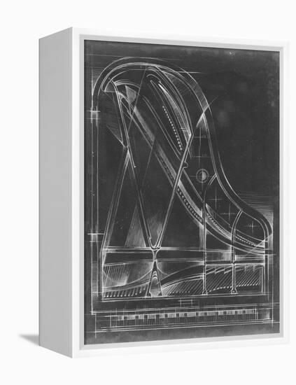 Grand Piano Diagram-Ethan Harper-Framed Stretched Canvas