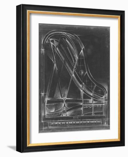 Grand Piano Diagram-Ethan Harper-Framed Art Print