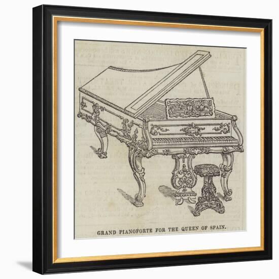 Grand Pianoforte for the Queen of Spain-null-Framed Giclee Print