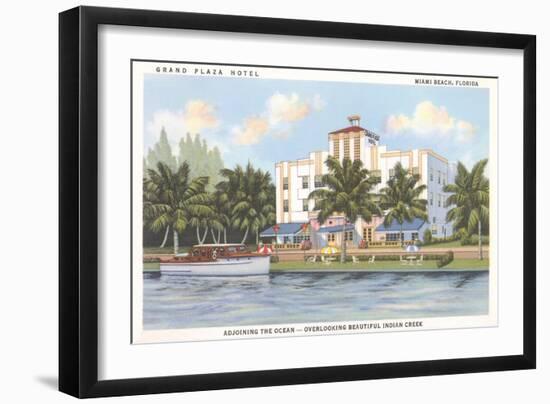 Grand Plaza Hotel, Miami Beach-null-Framed Art Print