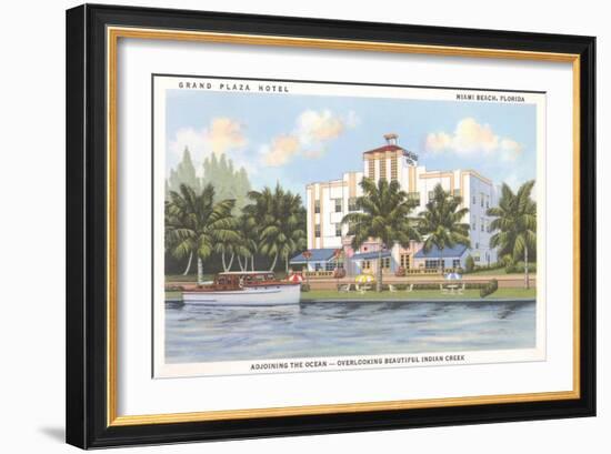 Grand Plaza Hotel, Miami Beach-null-Framed Art Print