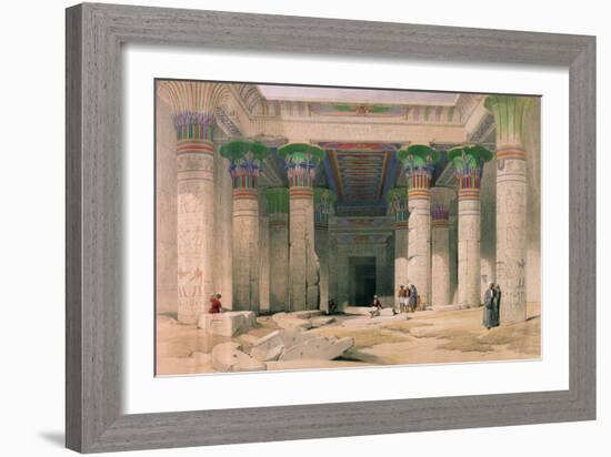 Grand Portico of the Temple of Philae, Nubia, from Egypt and Nubia, Engraved by Louis Haghe-David Roberts-Framed Giclee Print